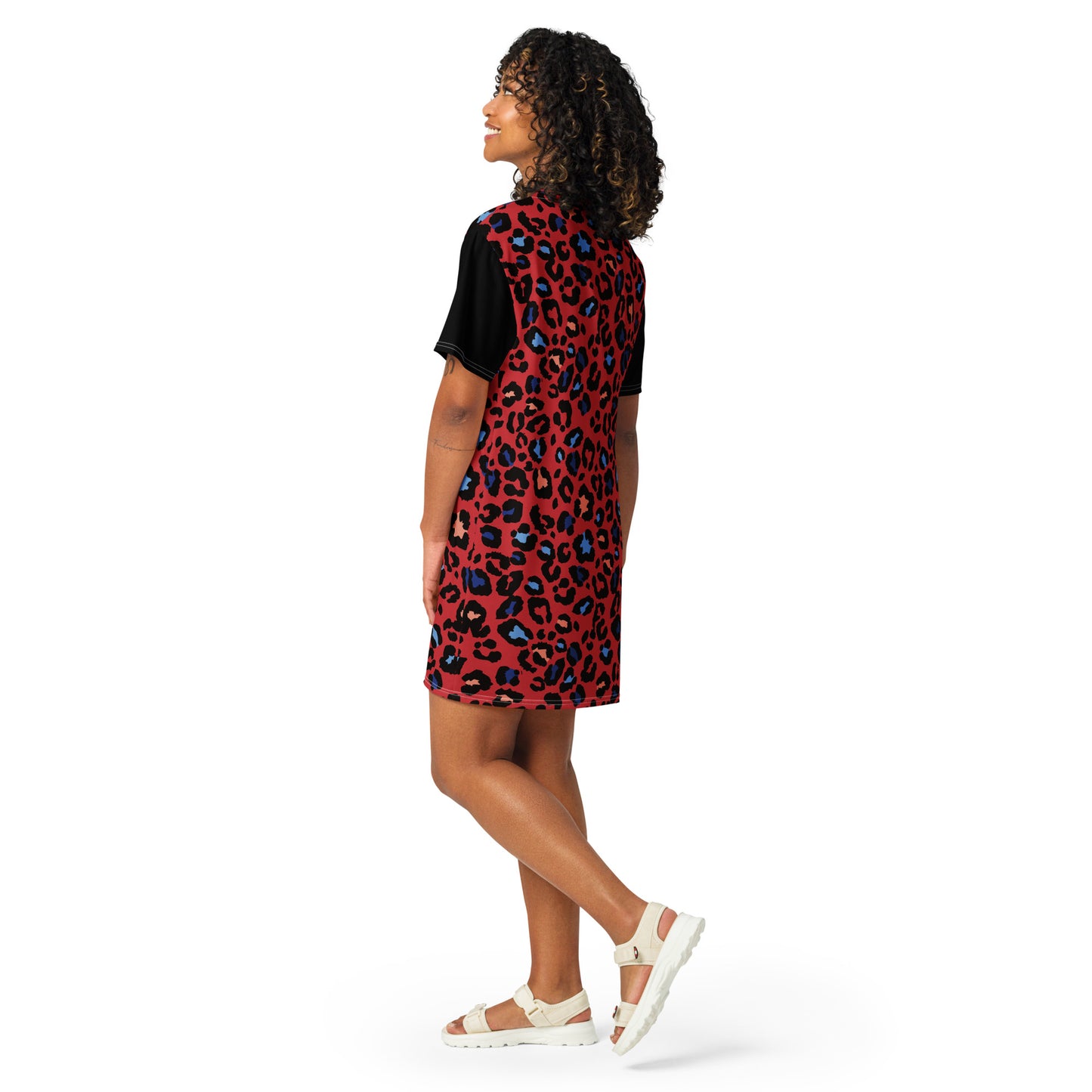 Leopard Luster T-shirt Dress