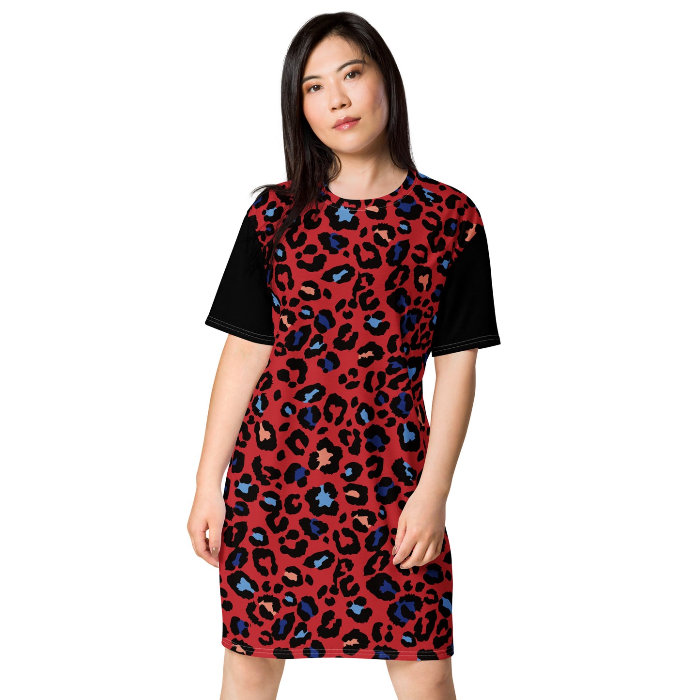 Leopard Luster T-shirt Dress