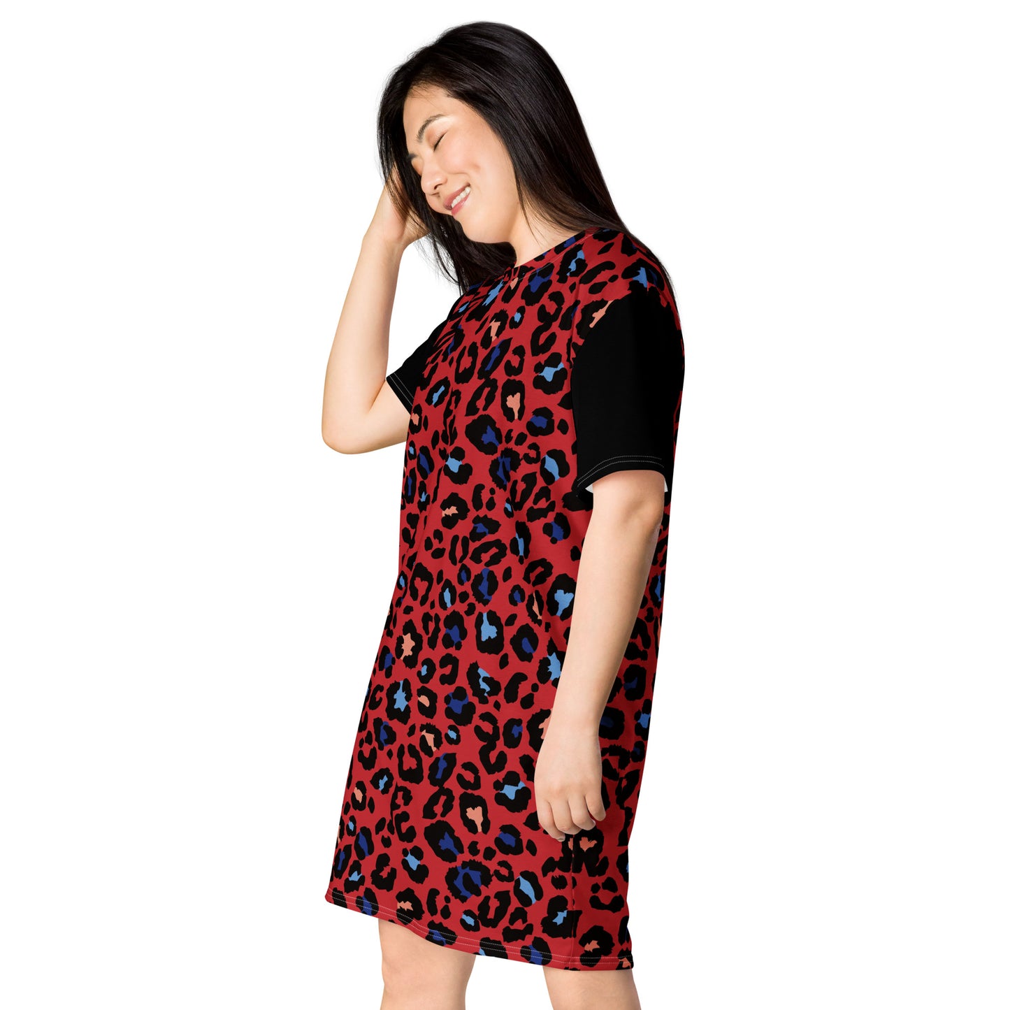 Leopard Luster T-shirt Dress