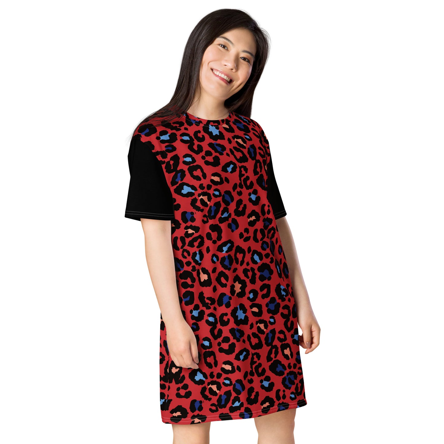 Leopard Luster T-shirt Dress