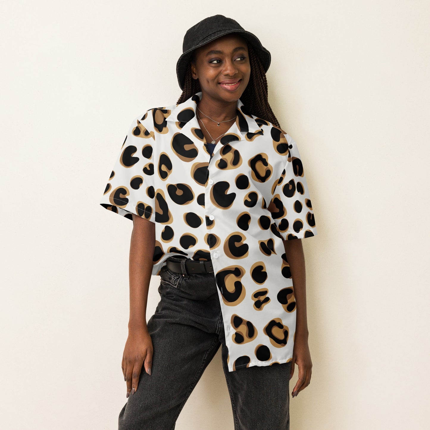 Leopard Print Pro Button Shirt