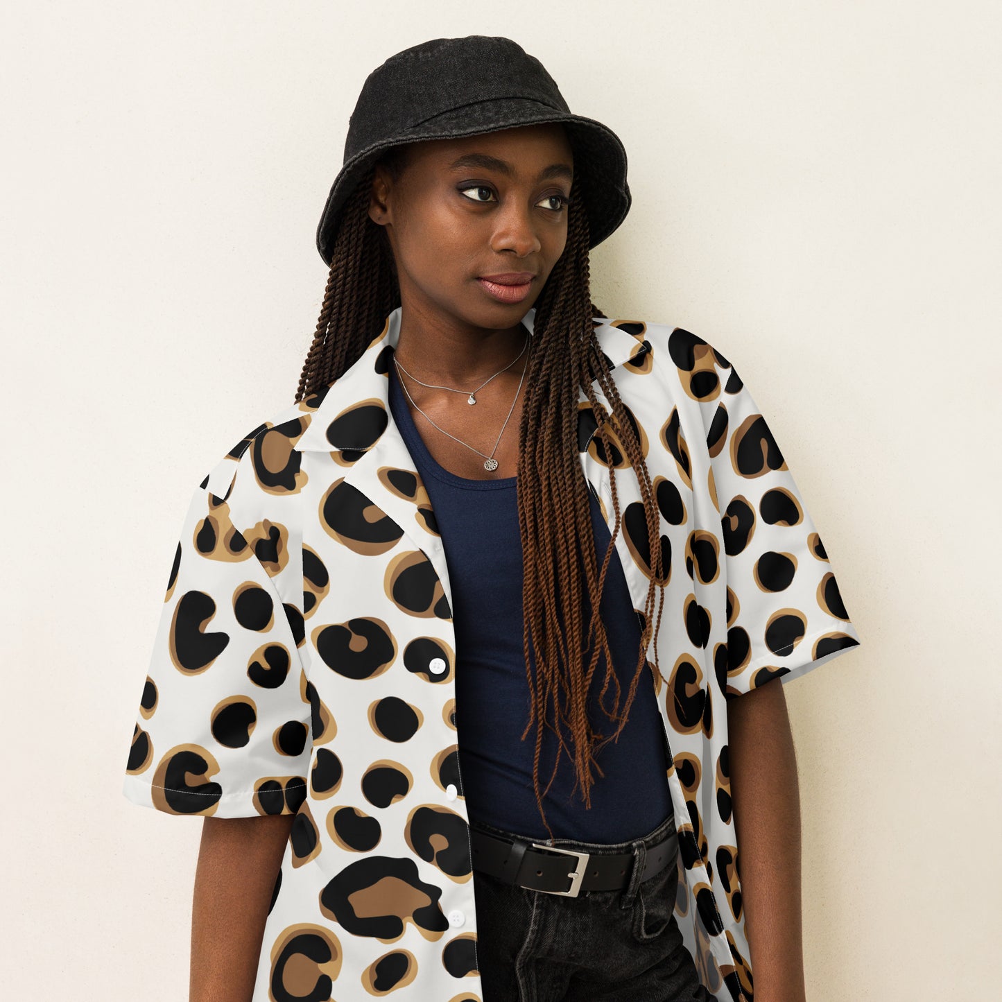 Leopard Print Pro Button Shirt