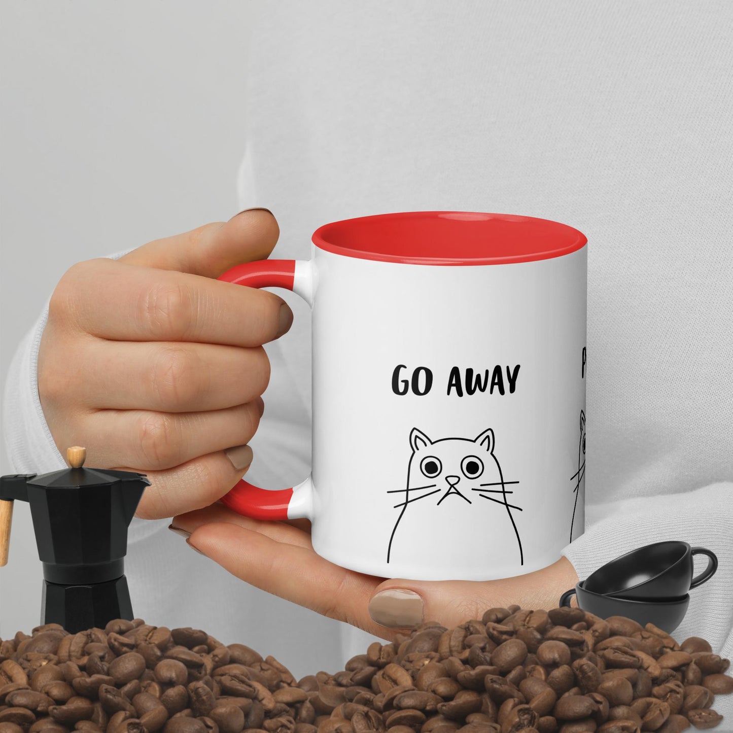 Not Today, Go Away Mug with Colour