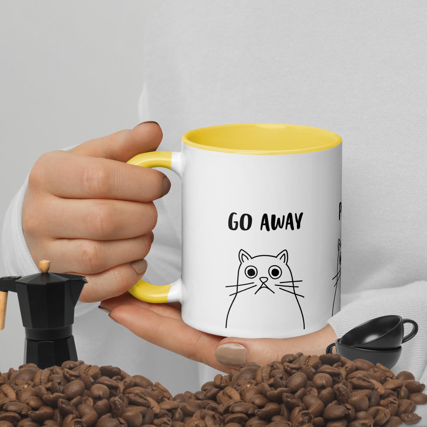 Not Today, Go Away Mug with Colour